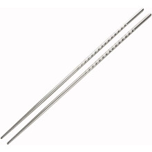 Palillos extralargos para cocinar, freír y preparar fideos, palillos en espiral antideslizantes de acero inoxidable de 38 cm (15 pulgadas), vajilla