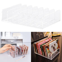 SUSUchens Estante transparente resistente de 7 compartimentos para guardar dinero, organizador de escritorio de gran capacidad compatible con