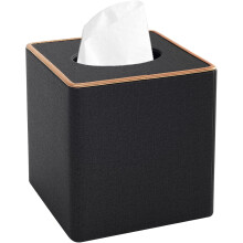 Nenäliinarasiakansi neliönmuotoinen, yhteensopiva Kleenex-rasian kanssa, PU-nahkapidike magneettipohjalla, koristeellinen lautasliinateline