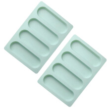 Molde de silicona antiadherente para panecillos de perrito caliente, bandeja rectangular pequeña para hornear sándwiches y panecillos de perrito