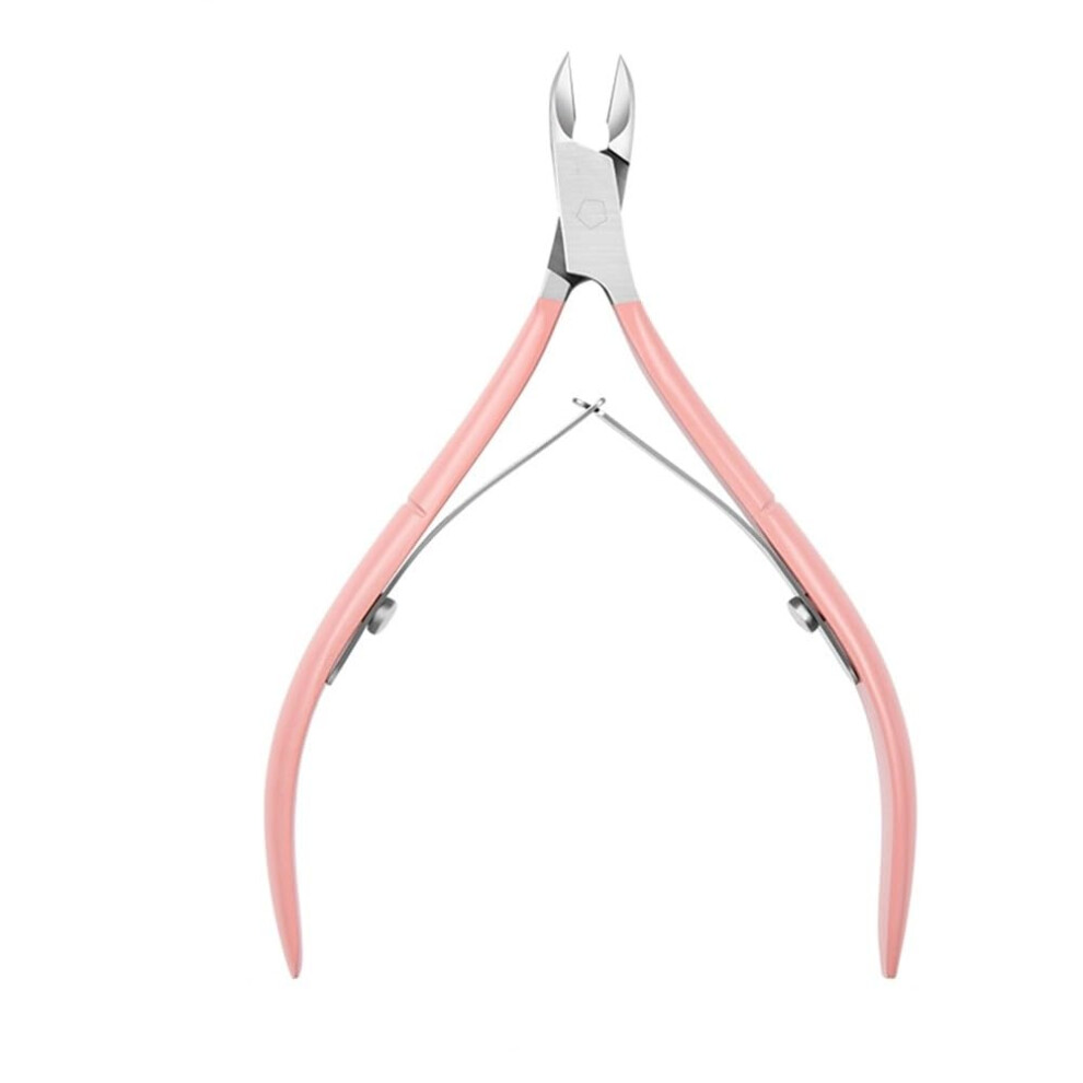 Pink Stainless Steel Cuticle Nipper And Scissors With Precision Sharp Blades For Manicure Pedicure