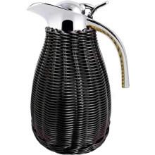 Carafe isotherme à café en acier inoxydable de 1,5 l/51 oz, conservation du chaud pendant 12 heures et du froid pendant 24 heures, corps en rotin
