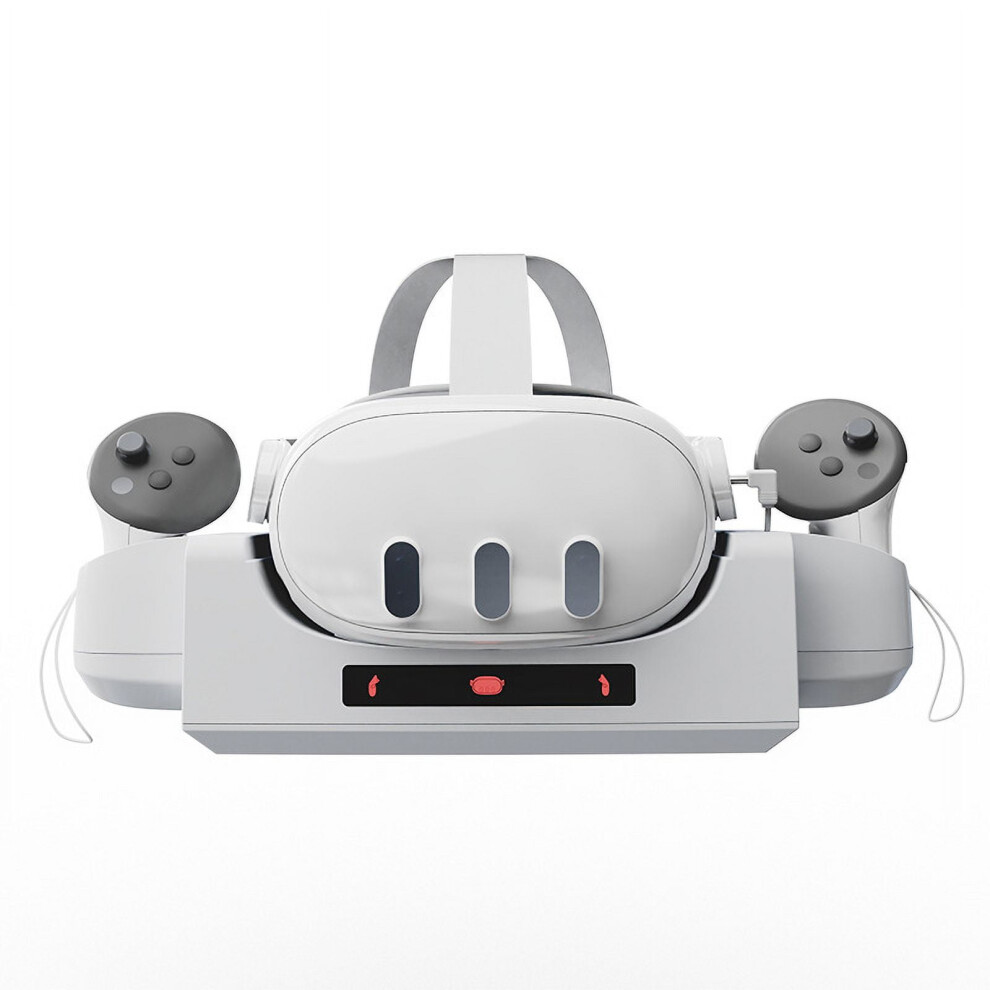 For Meta Quest 3Vr Wall Mountable Grip Contact Charging Dock + Vr Headset Storage Rack 9423501729521