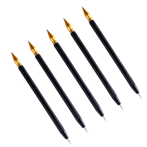 Conjunto de 5 Canetas para Desenho e Raspagem, Estilo Esboço (Pretas) 2
