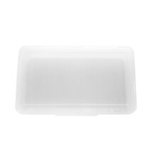 Organizador de Lápis em Plástico Transparente com Tampa Articulada para Canetas/Materiais de Arte, Compacto e Durável, por menos de US$ 1, da