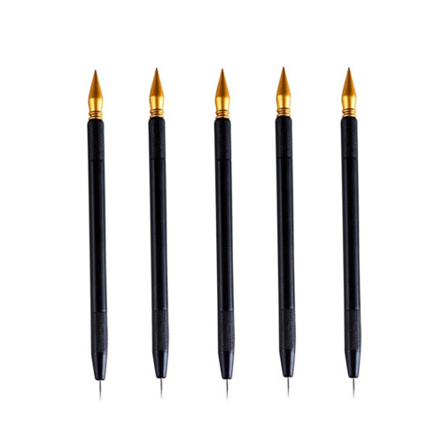 Conjunto de 5 Canetas para Desenho e Raspagem, Estilo Esboço (Pretas)
