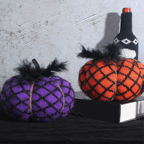 Διακόσμηση Μαξιλαριού Κολοκύθας για Halloween, Μαξιλάρι Κολοκύθας 3D, Βελούδινες 2