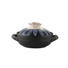 Clay Pot Cooker 1.5L Temperature Resistant Ceramic Casserole for Gas Stove Soup Stew