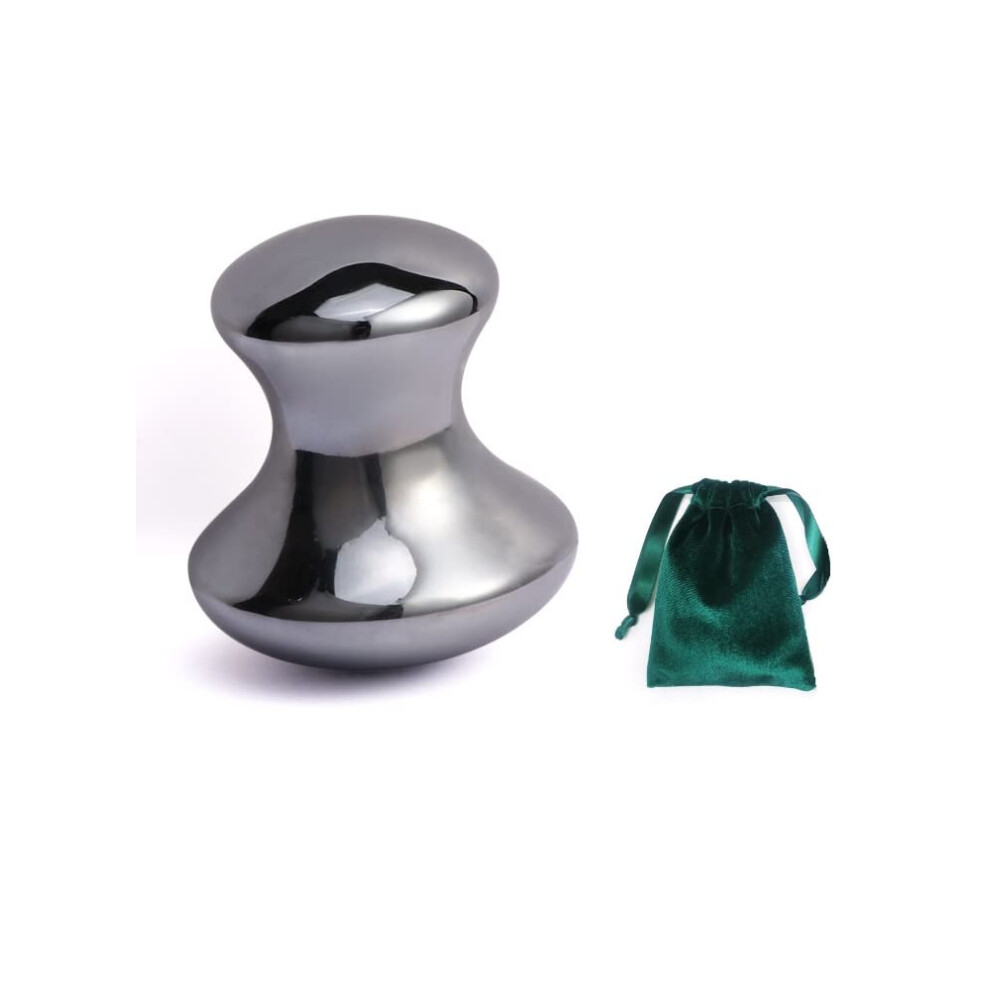 Authentic Terahertz Mushroom Gua Sha Stone Facial Massage Tool for Lymphatic Drainage and Body Care