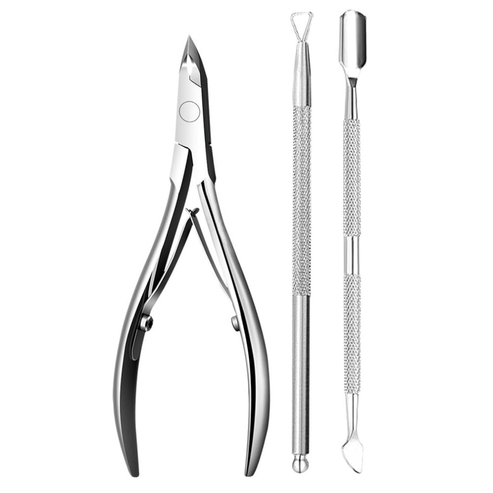 Cuticle Scissors Set with Ultra Sharp Precision Blades, Stainless Steel Nail Cuticle Trimmer, Dark Khaki