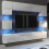 TV Unit Panorama Wall - White with Gloss Doors and LED Lights 1