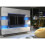 TV Unit Panorama Wall - White with Gloss Doors and LED Lights 2