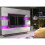 TV Unit Panorama Wall - White with Gloss Doors and LED Lights 8