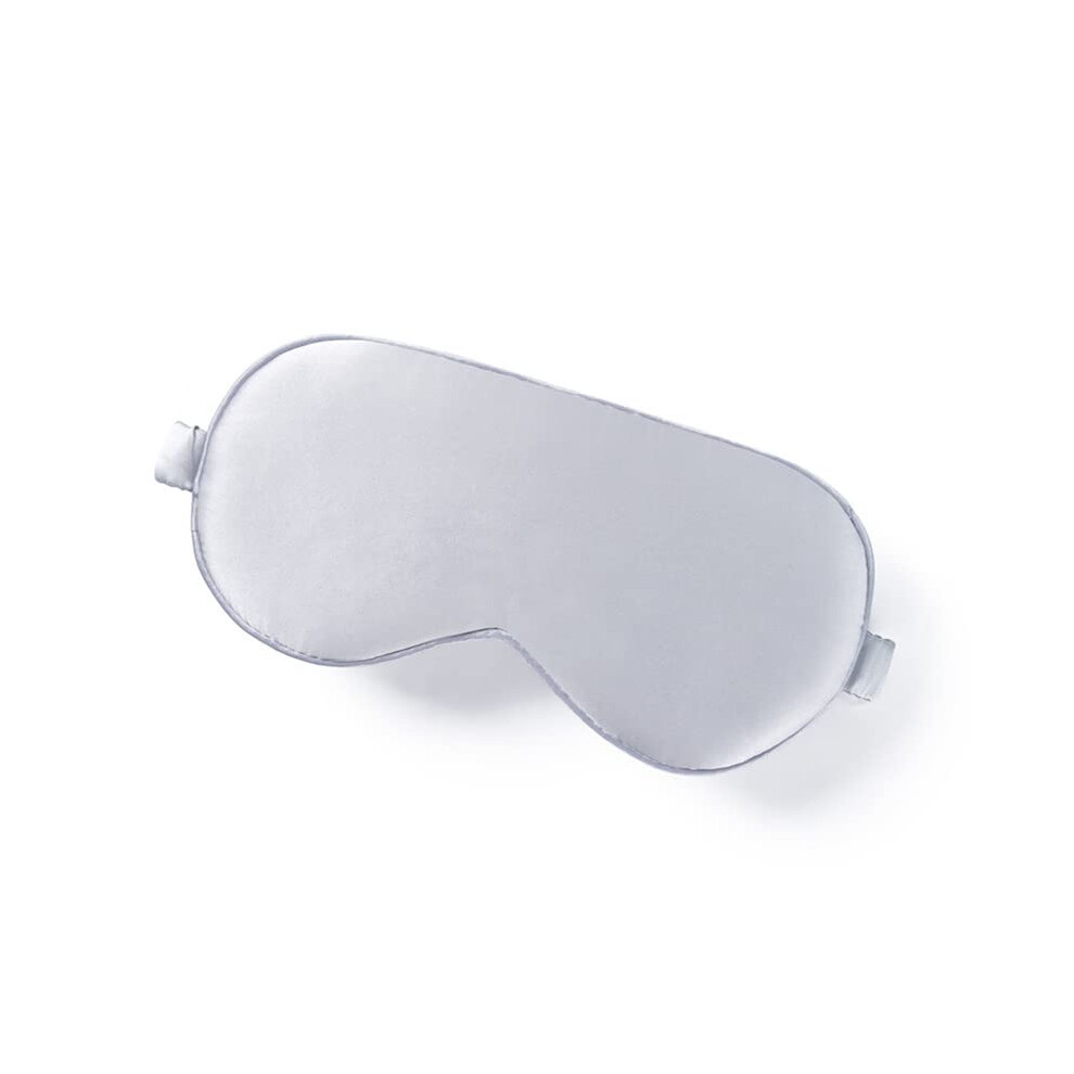 Light/Silver Silk Sleep Mask Natural Mulberry Silk Eye Mask For Sleeping Blocking Soft Fit