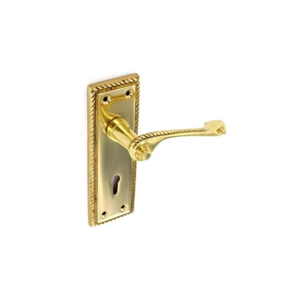 Securit Georgian Lock Handle (Pack Of 2)