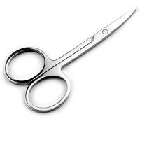 Cuticle Scissors Curved Stainless Steel Nail Clippers with Safe Blade for Manicure and Grooming