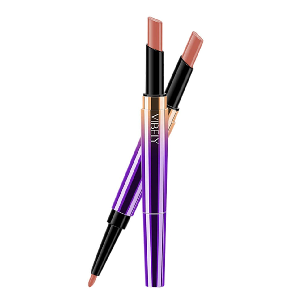Matte Lipstick and Lip Liner Duo 2 in 1 Long Lasting Waterproof Velvet Nude Lip Pencil