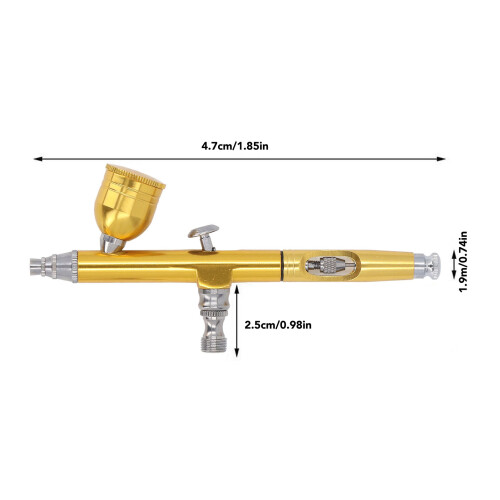 Aérographe buse de 0,3 mm gobelet de 6 ml kit doré 1