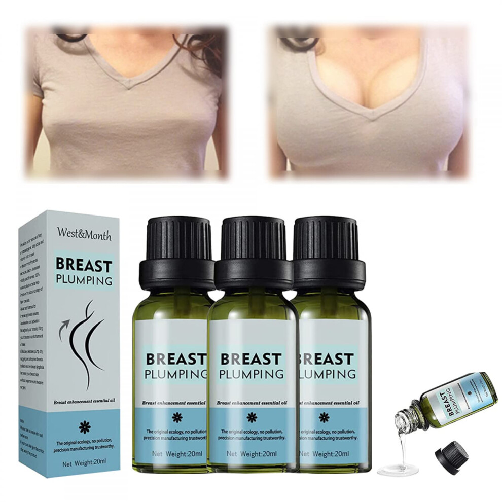 Breast Enhancement Oil with Instant Lifting Effect, Natural Firming Massage for Anti Sagging Bust