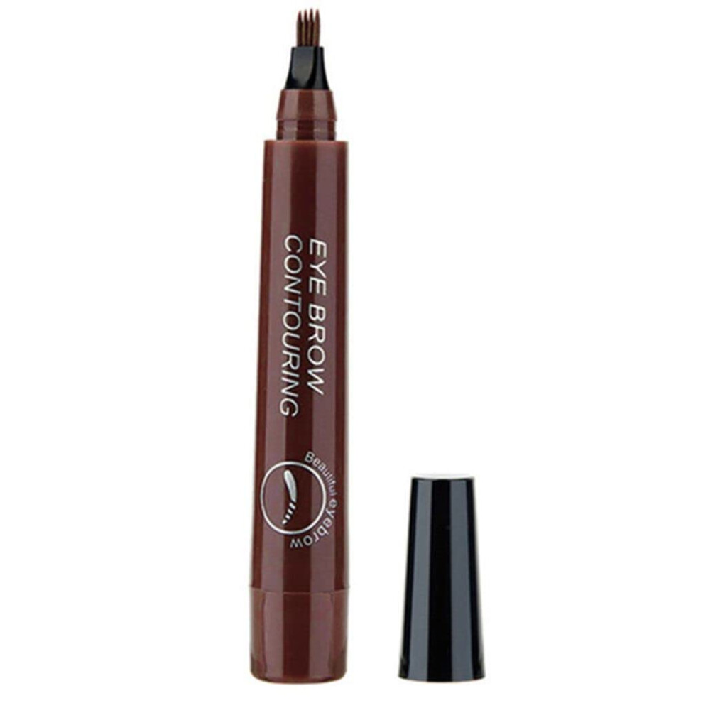 Brown Waterproof Micro Fork Eyebrow Pencil Dark For Natural Hairlike Strokes And Longlasting Wear