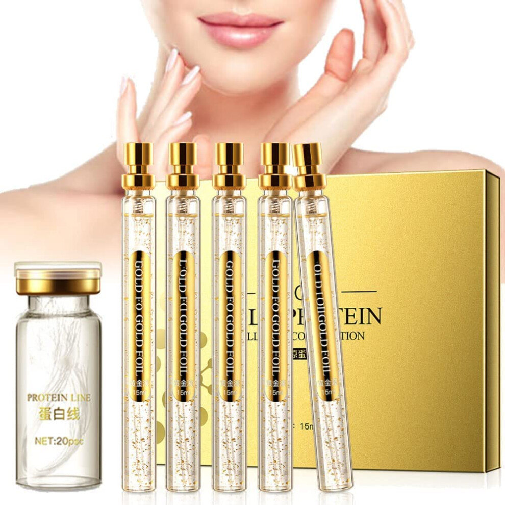 Gold Peptide Face Serum With 24K Collagen Boost For Anti Aging And Wrinkle Firming, 1 Set 1 Bottle