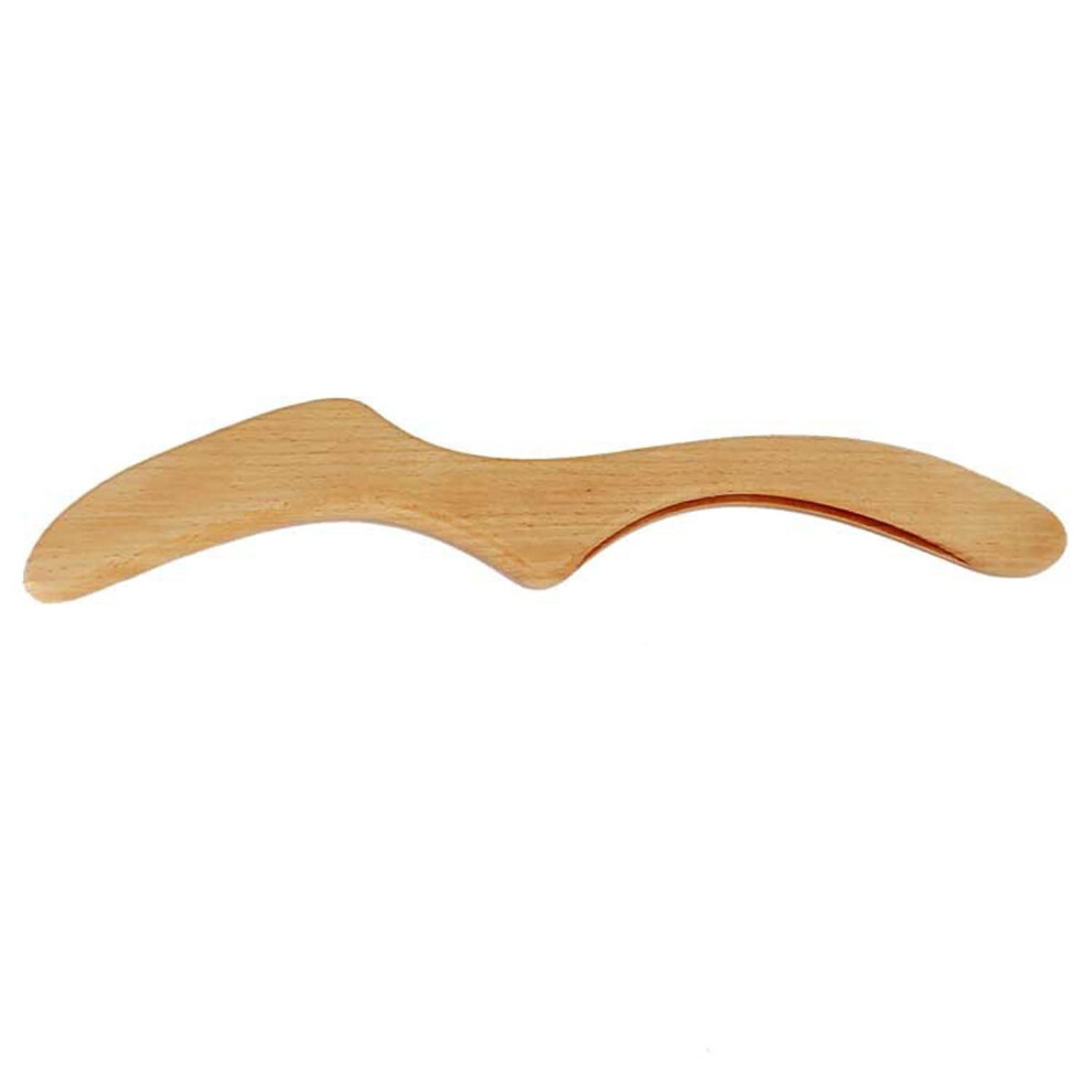 Gua Sha Tool with Ergonomic Beveled Edges, Natural Beech Wood Facial Massage Board for Face and Body