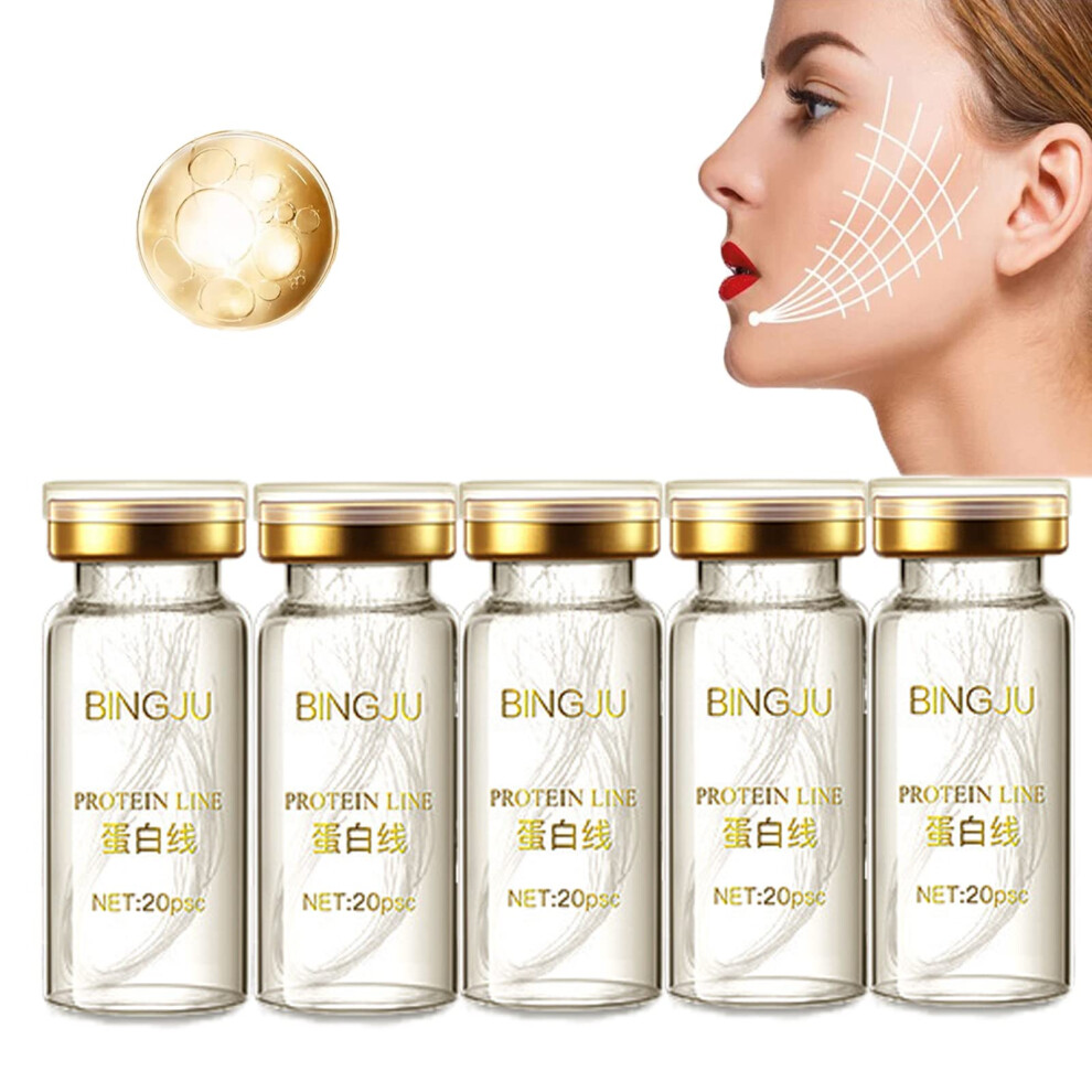 Gold Korean Protein Thread Lifting Set With Nano Essence For Collagen Boost And Fine Line Reduction
