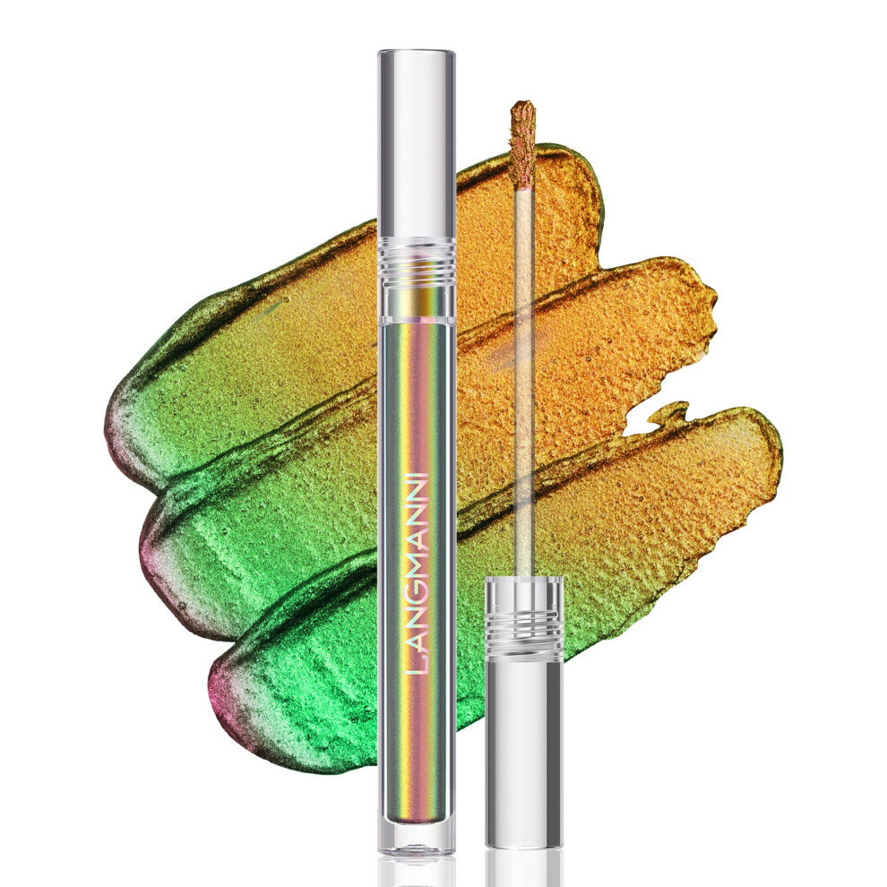 Multichrome Liquid Eyeshadow Glitter Eyeliner Waterproof Color Shifting Metallic #03