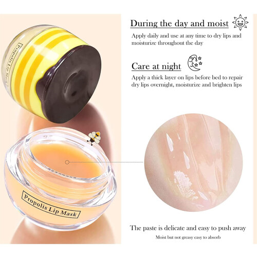 Honey Lip Mask Overnight Hydration with Propolis for Deep  and Smooth Makeup Base 1pc 2