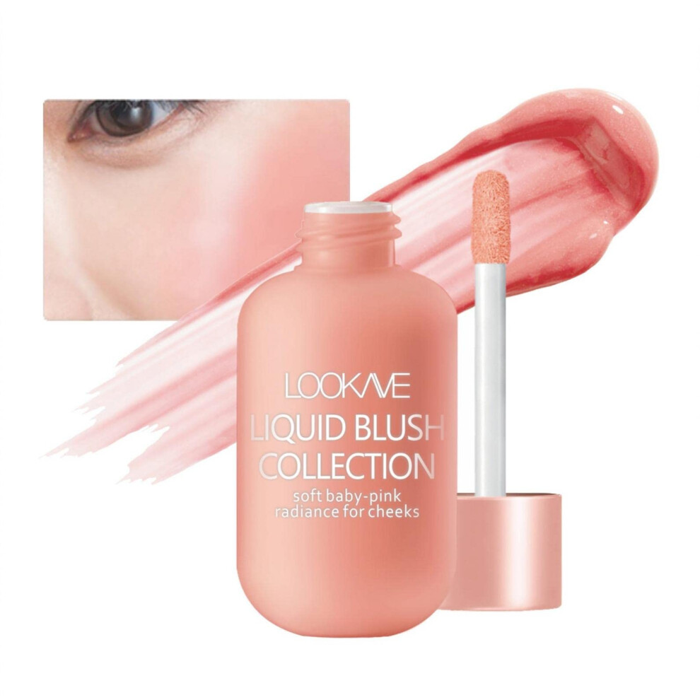 Peach/Cream Liquid Blush Longwearing Waterproof Buildable Natural Color Multiuse Cheek Tint