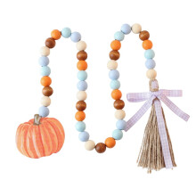 Garland Coirníní Adhmaid le Tassel do Thanksgiving, Maisiúchán Pumpkin do Fhómhar an Fhómhair, Oíche Shamhna, Crochadh Balla Feirme