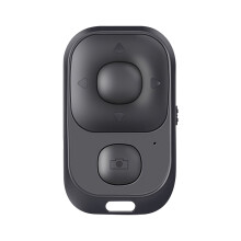 Rechargeable 150mAh Shutter Remote for Phone Camera, Scroll Videos, Turn Pages, Adjust Volume - Compatible with Tablets (Black)
