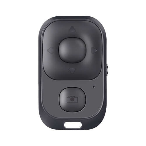 Rechargeable 150mAh Shutter Remote for Phone Camera, Scroll Videos, Turn Pages, Adjust Volume - Compatible with Tablets (Black)