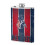 Patriots Flagon Hip Flask8oz, Ανοξείδωτο ατσάλι και δέρμα κατάλληλο για τρόφιμα, Φορητό για 1