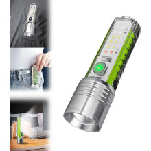 Tóirse Mini Dailypurc, USB Cineál C In-athluchtaithe, Tóirse LED Ard-Gile, IP65 Uiscedhíonach, Tóirse Bán Inaistrithe