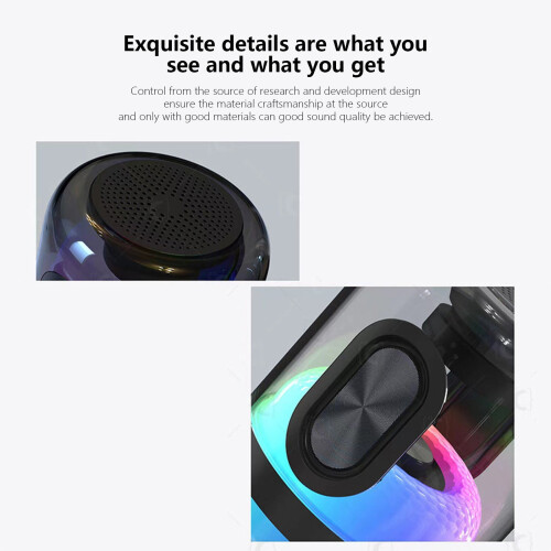 VALSEEL Subwoofer portatile per auto con luci LED colorate a schermo intero, audio Bluetooth wireless, audio Bluetooth per esterni 1