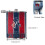 Patriots Flagon Hip Flask8oz, Ανοξείδωτο ατσάλι και δέρμα κατάλληλο για τρόφιμα, Φορητό για 2