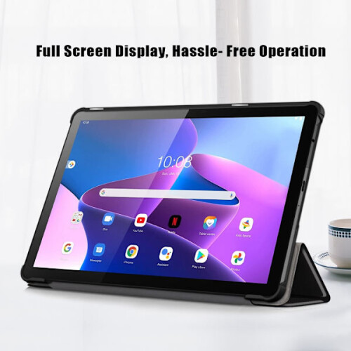 Συμβατό με θήκη τριπλής αναδίπλωσης για Lenovo Tab M10 (3ης γενιάς) με σχέδιο "Μην με 1