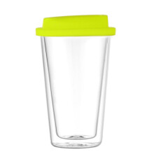Vaso térmico de doble pared de 350 ml con tapa de silicona, taza de viaje aislante para bebidas frías/calientes, té, leche, café - Verde