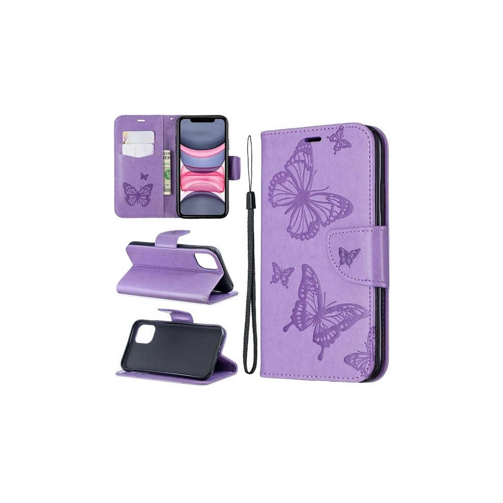 Butterfly Leather Compatible With Iphone 11 Case - Purple 9173940879737
