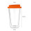 Γυάλινο ποτήρι 350ML με διπλό τοίχωμα και καπάκι σιλικόνης, μονωμένη κούπα ταξιδιού 5