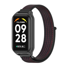 Brățară compatibilă cu Xiaomi Smart Band8 9Active, accesorii de schimb pentru curea de ceas în negru și roșu 5