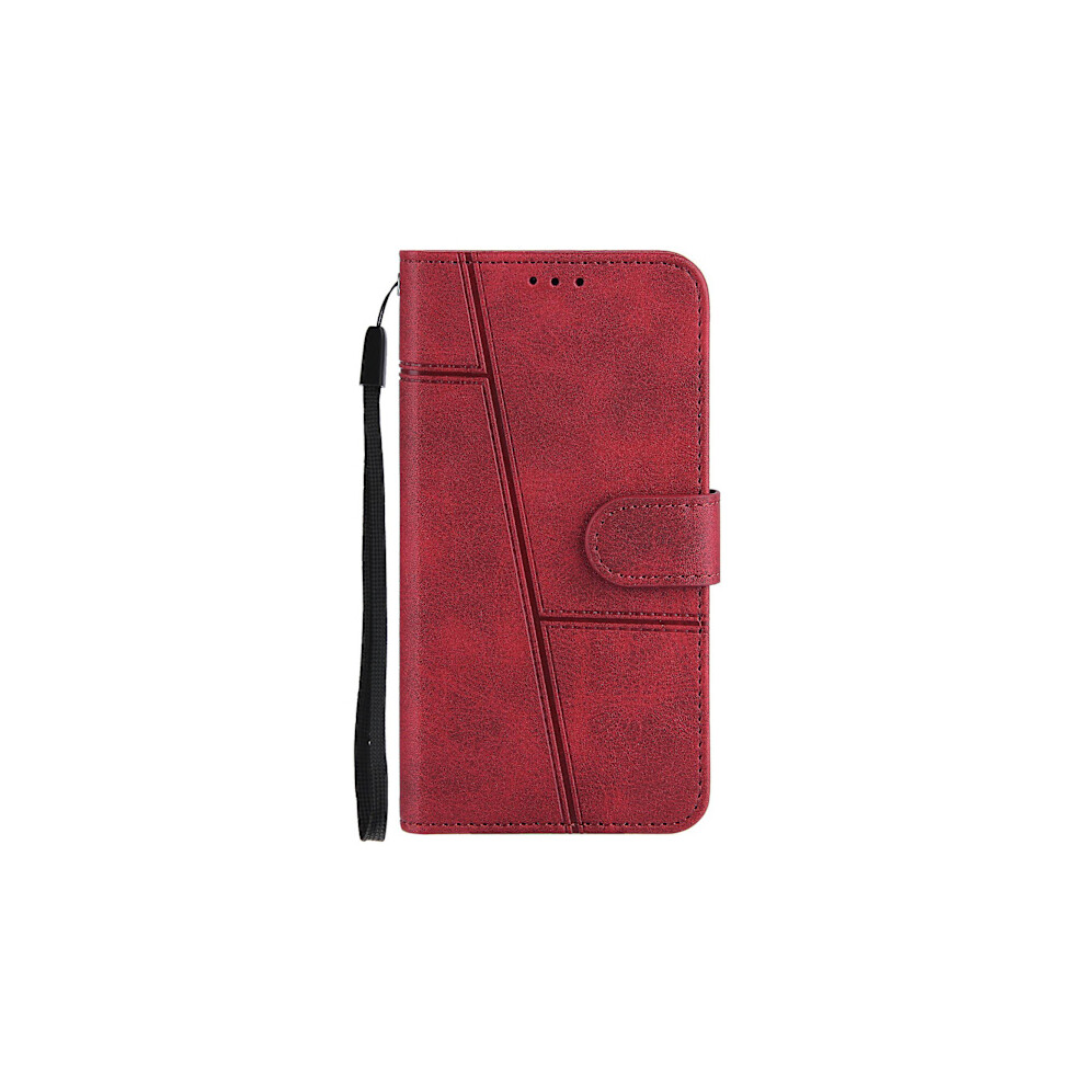 Case For Compatible With Samsung Galaxy S21 Ultra 5G Cover Case Flip Magnetic Closure Kickstand Red 9173940879713