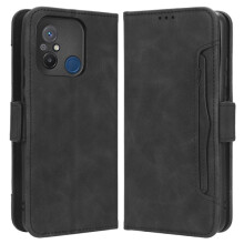 Yhteensopiva Xiaomi Redmi12C -lompakkokotelon kanssa - Musta