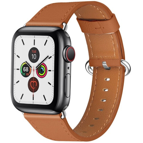 Γνήσιο δερμάτινο βραχιόλι συμβατό με Apple Watch με Apple Watch41/40/38mm - Καφέ Καφέ Καφέ