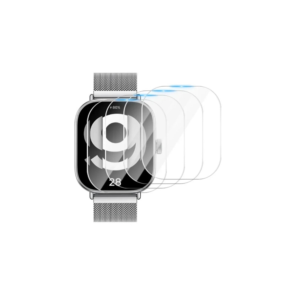 Screen Protector Tempered Glass 4-Pcs For Compatible With Xiaomi Redmi Watch 5 Active, Anti-Scratch Protective Film For Mi Redmi Watch 5 4 9173940880245