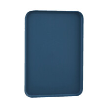 HEVIRGO Mehrzweck-Serviertablett mit großem Fassungsvermögen, praktisches, lebensmittelechtes Aufbewahrungstablett aus Kunststoff für Zuhause, blau
