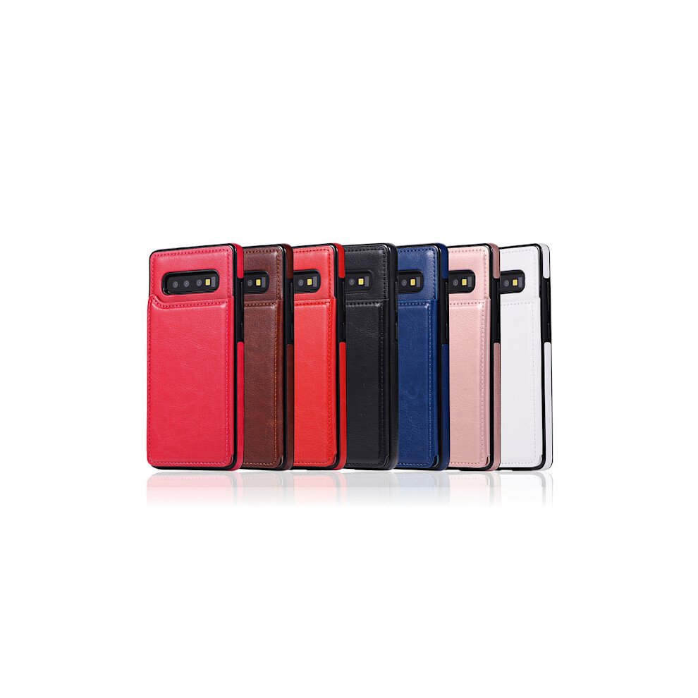 Compatible With Samsung Galaxy S10 Plus - Nkobee Leather Case With Wallet/Card Slot Rose Red 9173940880368