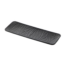 Lange Servierplatte aus Kunststoff, 30 x 10 cm, für Sushi, Kuchen und Partys – Schwarz, geeignet für Partys und Unterhaltung