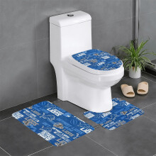 Set di 3 tappeti da bagno Det_Lions Team, tappeto antiscivolo per bagno, 31,5x20 pollici.